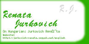 renata jurkovich business card